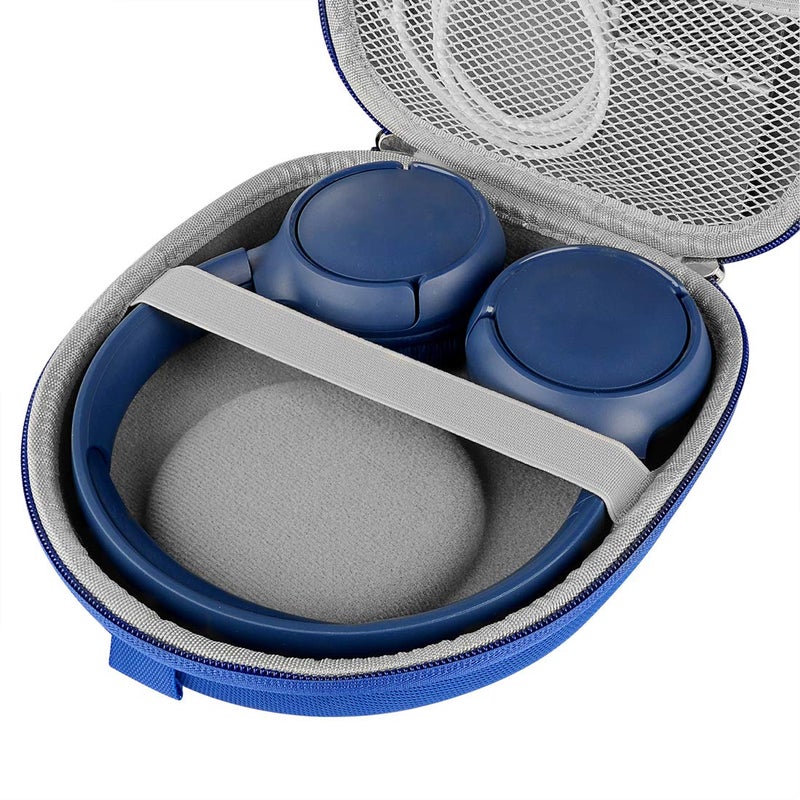 Linkidea Headphones Carrying Case Compatible with JBL Tune 600 BTNC, Tune 570BT, Tune 560BT, Tune 520 BT Case, Protective Hard Shell Travel Bag with Cable, Charger Storage (Blue) - Image 3